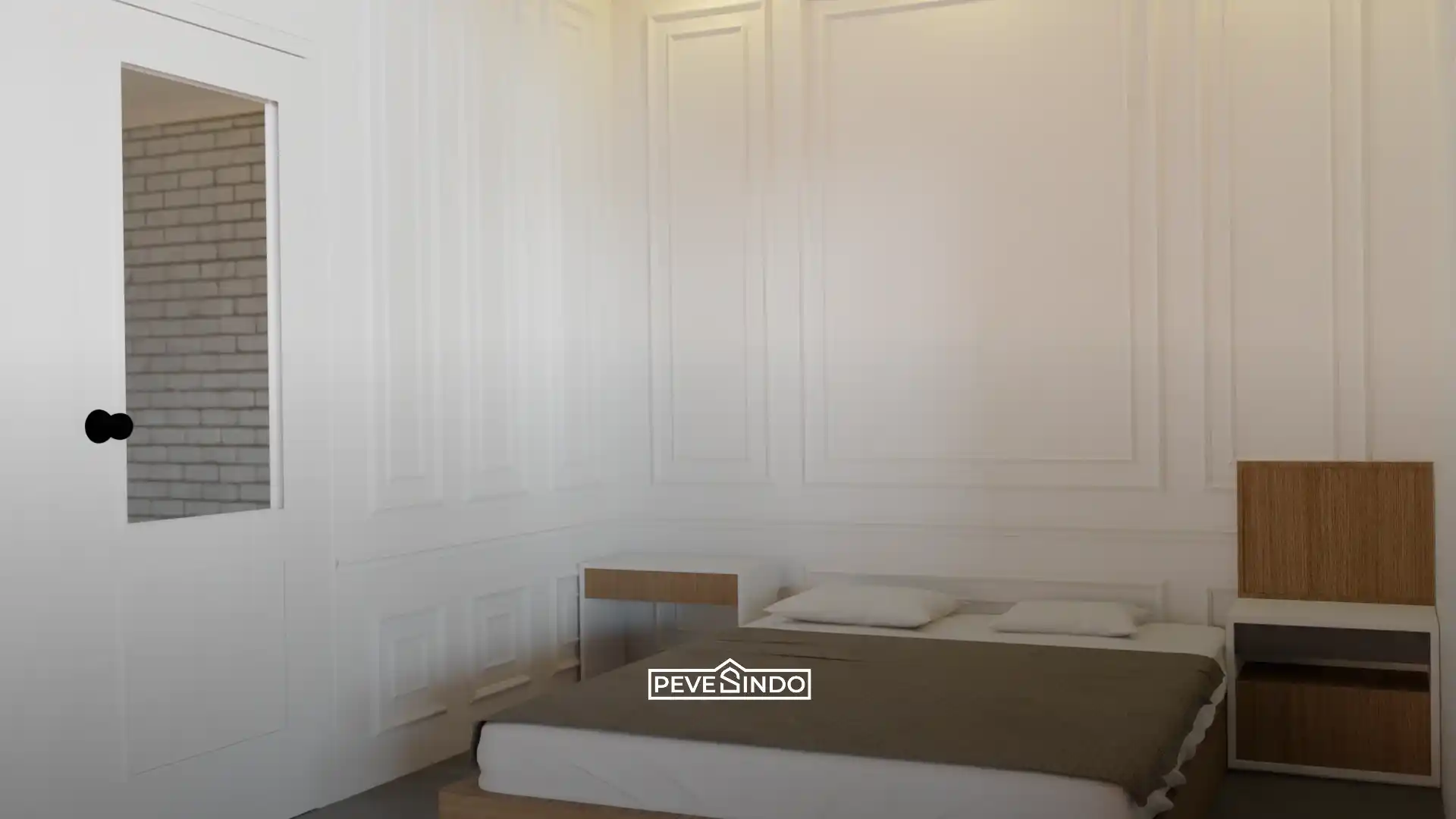 Ruang tindakan klinik kecantikan dengan aplikasi moulding PVC yang mudah dibersihkan.