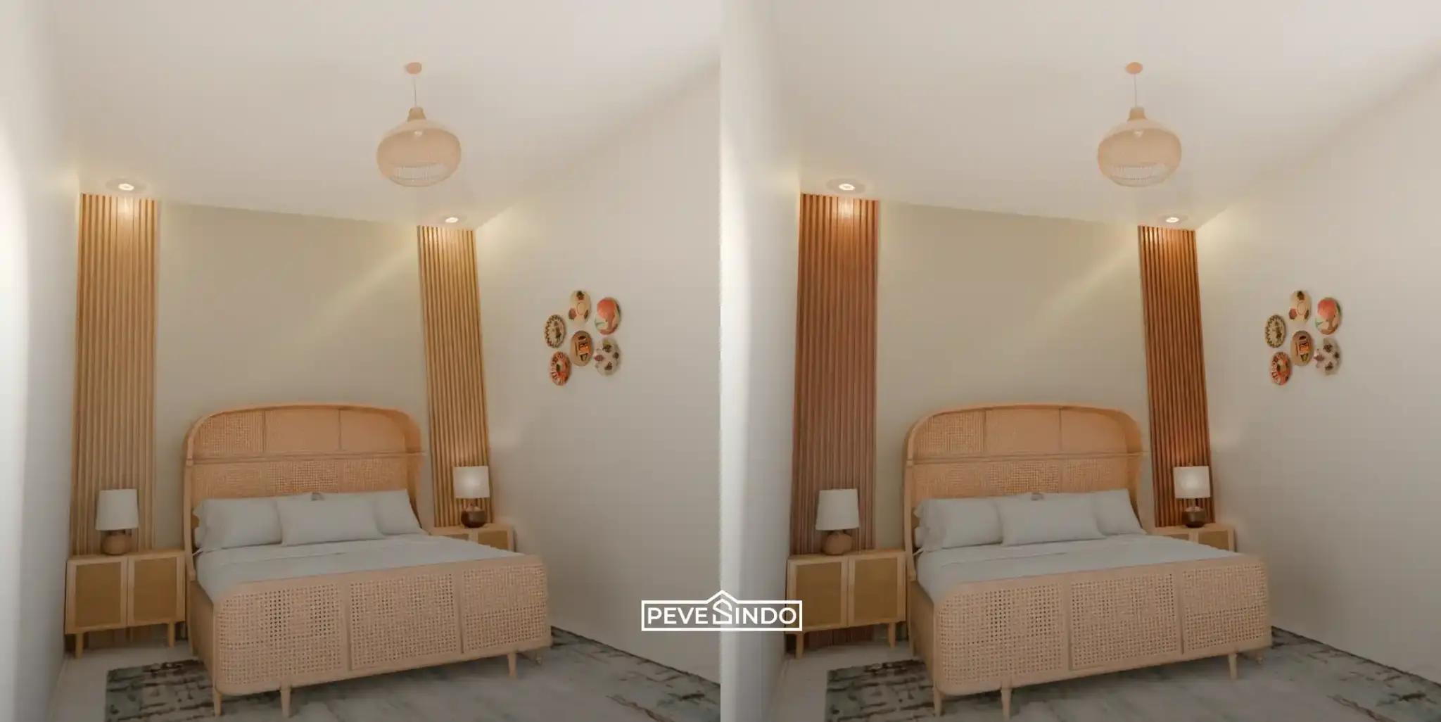 Plafon PVC Kamar Tidur Bergaya Villa Bali & Estetik