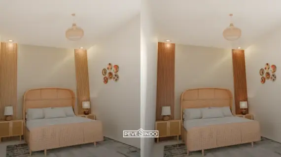 2 Ide Plafon PVC Kamar Tidur Bergaya Villa Bali Tanpa Harus Pakai Material Mahal