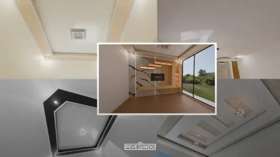 7 Ide Plafon PVC Ruang TV untuk Mengatasi Bosan dengan Plafon Polos dan Renovasi yang Ribet